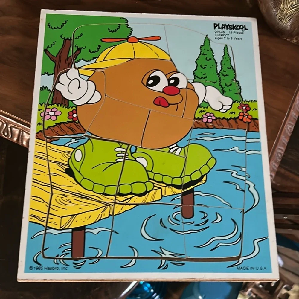 Vintage PLAYSKOOL LUMPY Potato Head Wood Puzzle